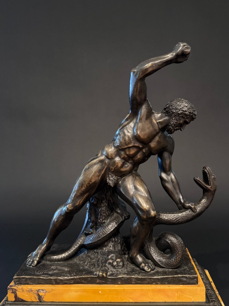 Bosio(1768-1845), Hercule Combattant Acheloüs, Superbe Bronze Du XIXème-photo-2