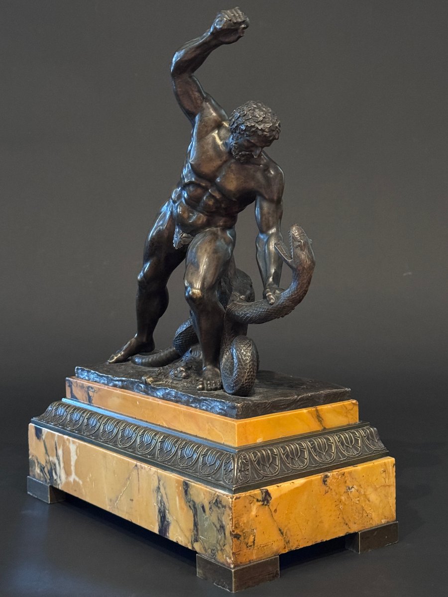 Bosio(1768-1845), Hercule Combattant Acheloüs, Superbe Bronze Du XIXème-photo-3
