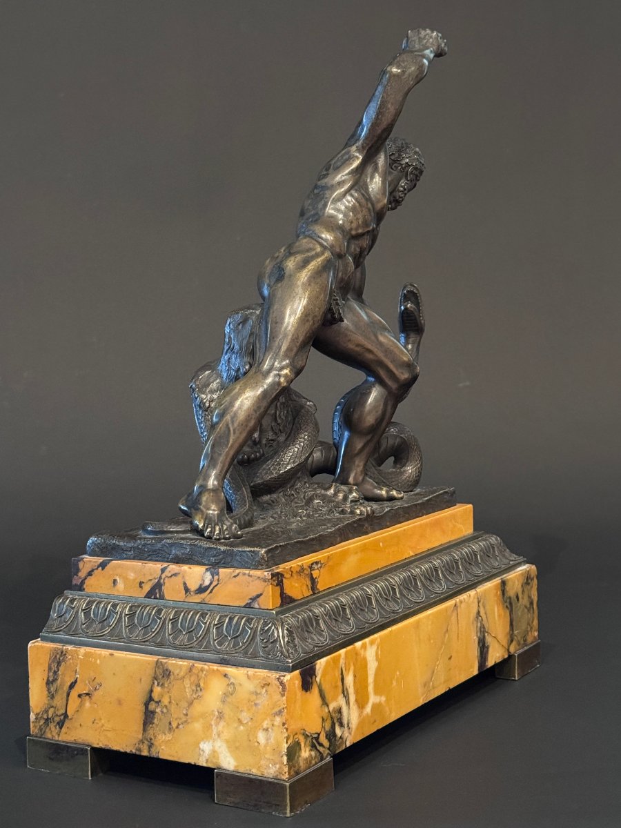 Bosio(1768-1845), Hercule Combattant Acheloüs, Superbe Bronze Du XIXème-photo-2