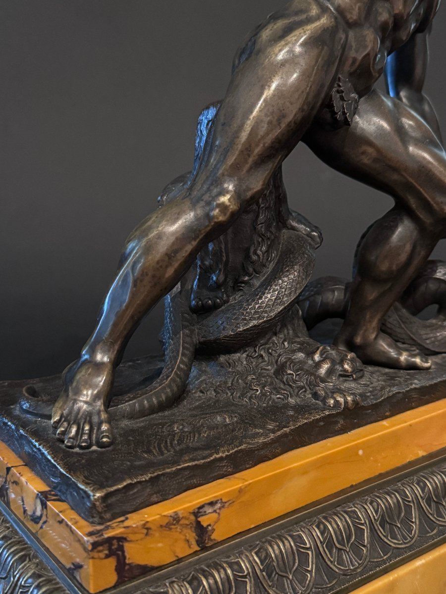 Bosio(1768-1845), Hercule Combattant Acheloüs, Superbe Bronze Du XIXème-photo-3