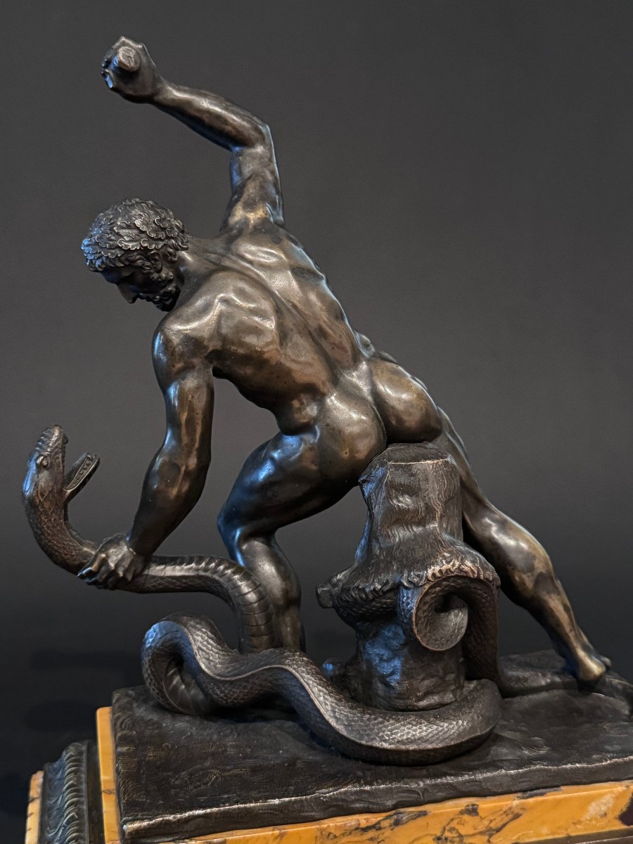 Bosio(1768-1845), Hercule Combattant Acheloüs, Superbe Bronze Du XIXème-photo-4