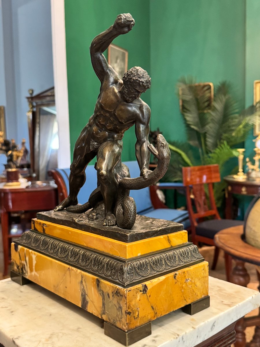 Bosio(1768-1845), Hercule Combattant Acheloüs, Superbe Bronze Du XIXème-photo-6