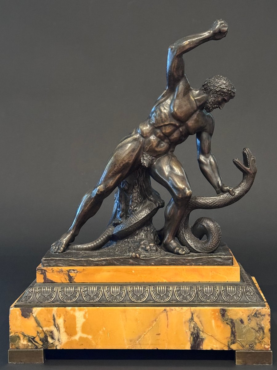 Bosio(1768-1845), Hercule Combattant Acheloüs, Superbe Bronze Du XIXème