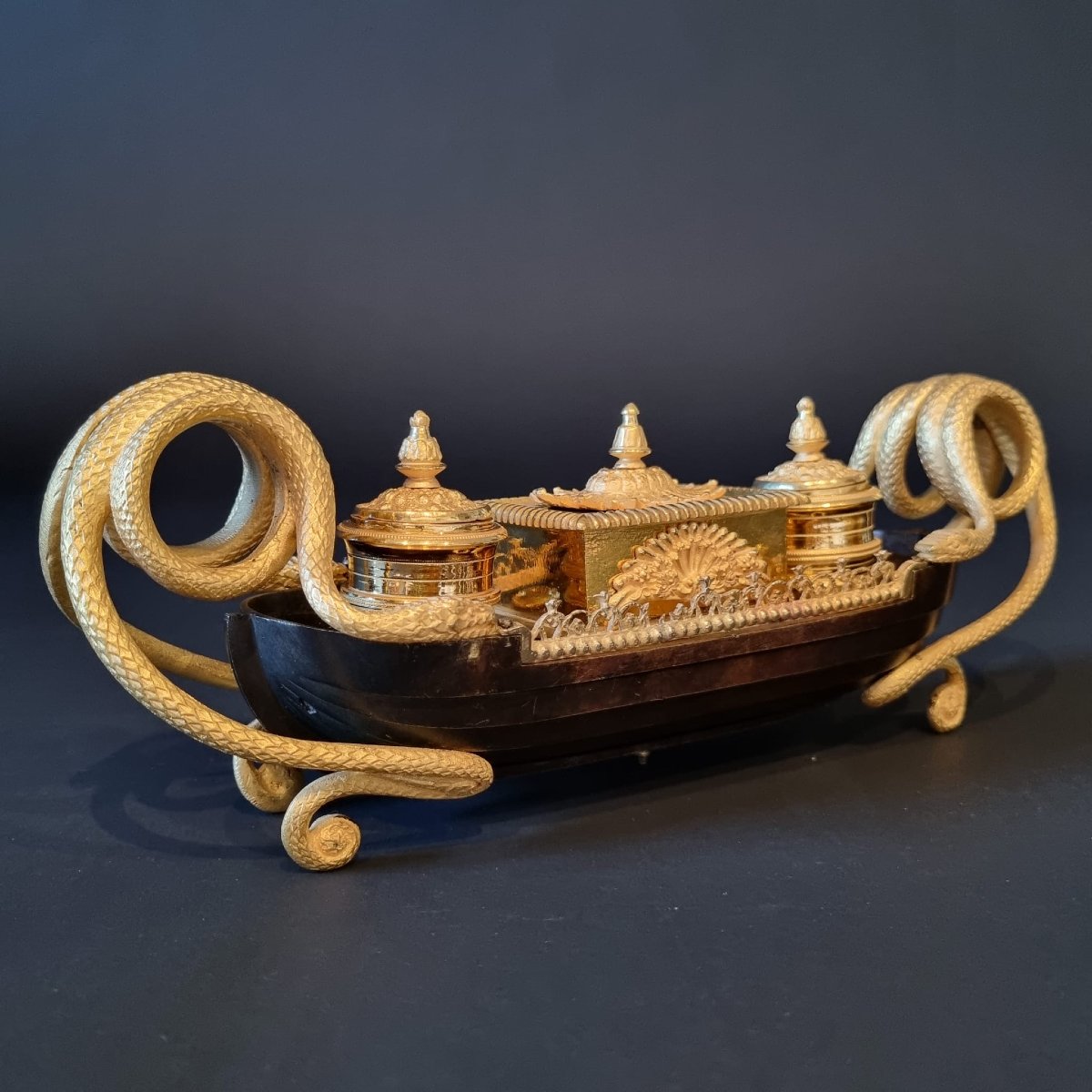 A Rare Inkwell From The Late 18th Century, Empire-consulate Period.-photo-2