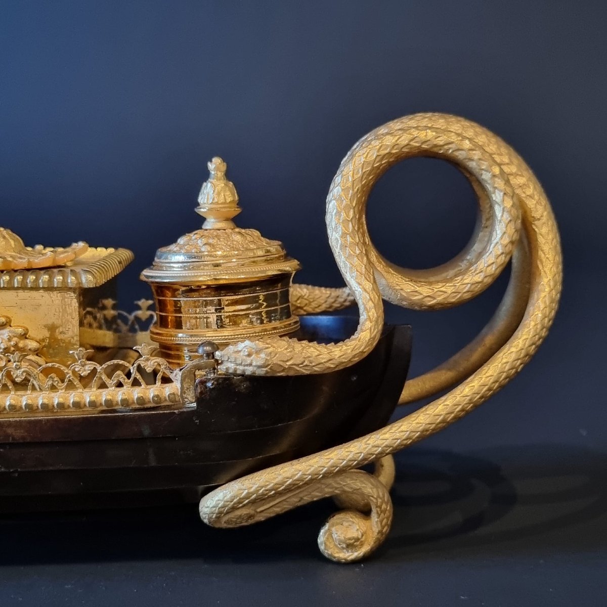 A Rare Inkwell From The Late 18th Century, Empire-consulate Period.-photo-1