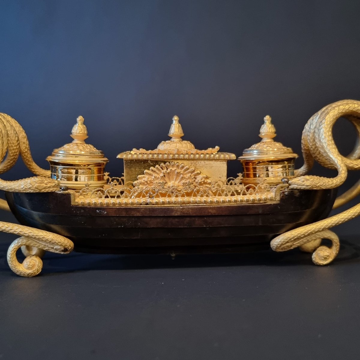 A Rare Inkwell From The Late 18th Century, Empire-consulate Period.-photo-2