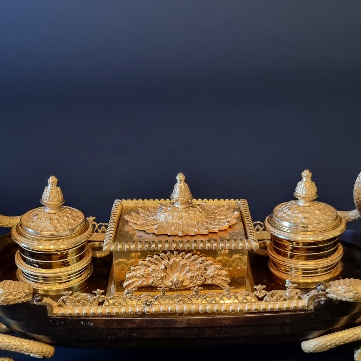 A Rare Inkwell From The Late 18th Century, Empire-consulate Period.-photo-3