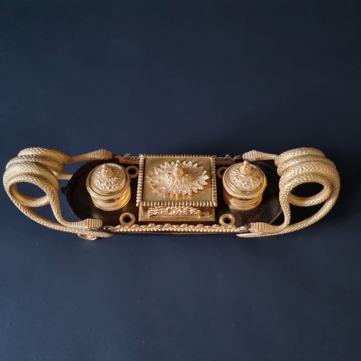 A Rare Inkwell From The Late 18th Century, Empire-consulate Period.-photo-7