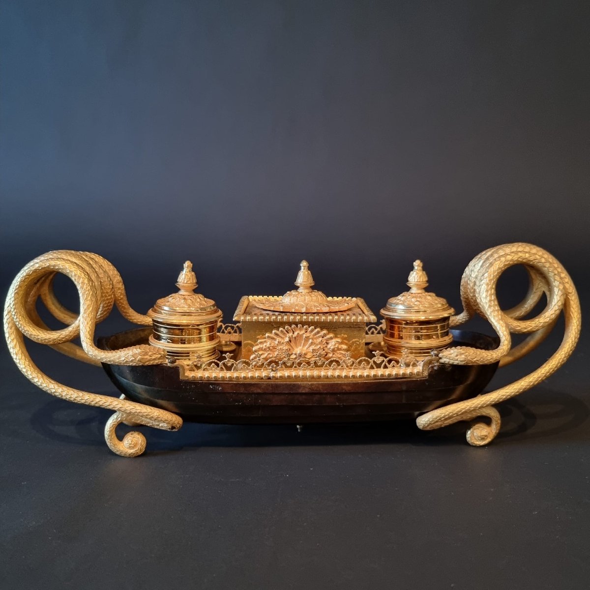 A Rare Inkwell From The Late 18th Century, Empire-consulate Period.