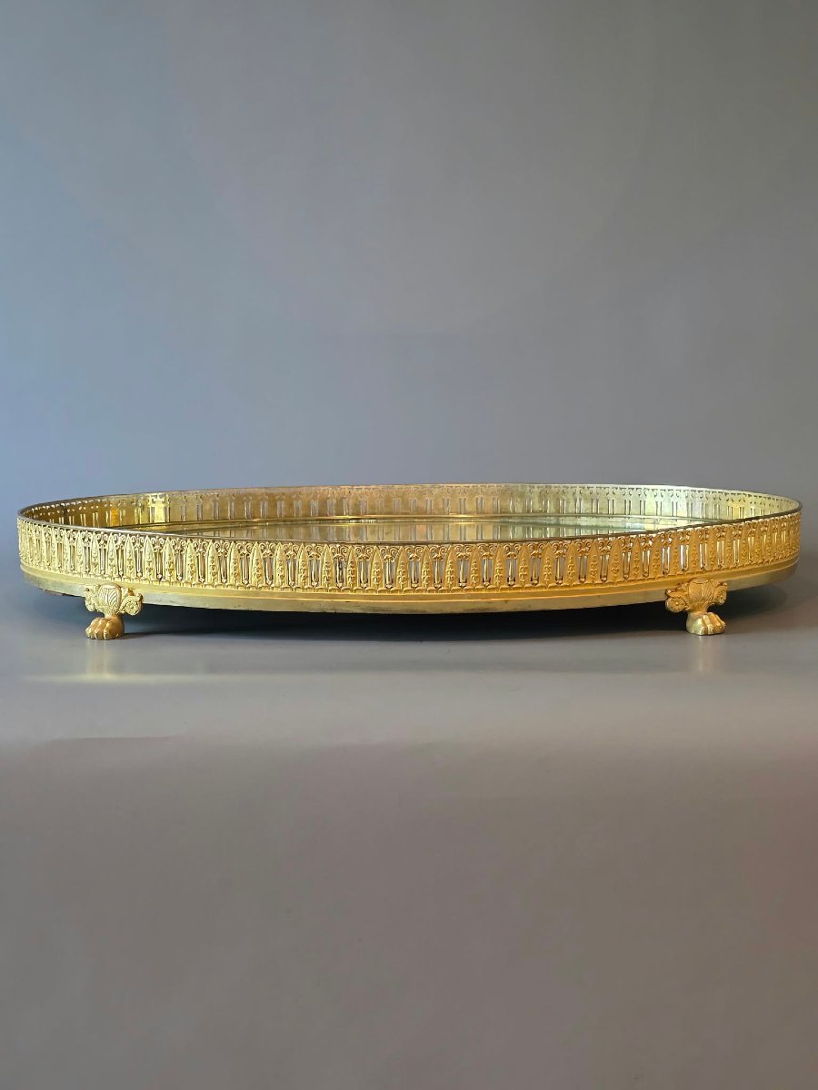 Large Bronze Centerpiece From The Empire Period, Attributed To Thomire. 71 Cm.-photo-3
