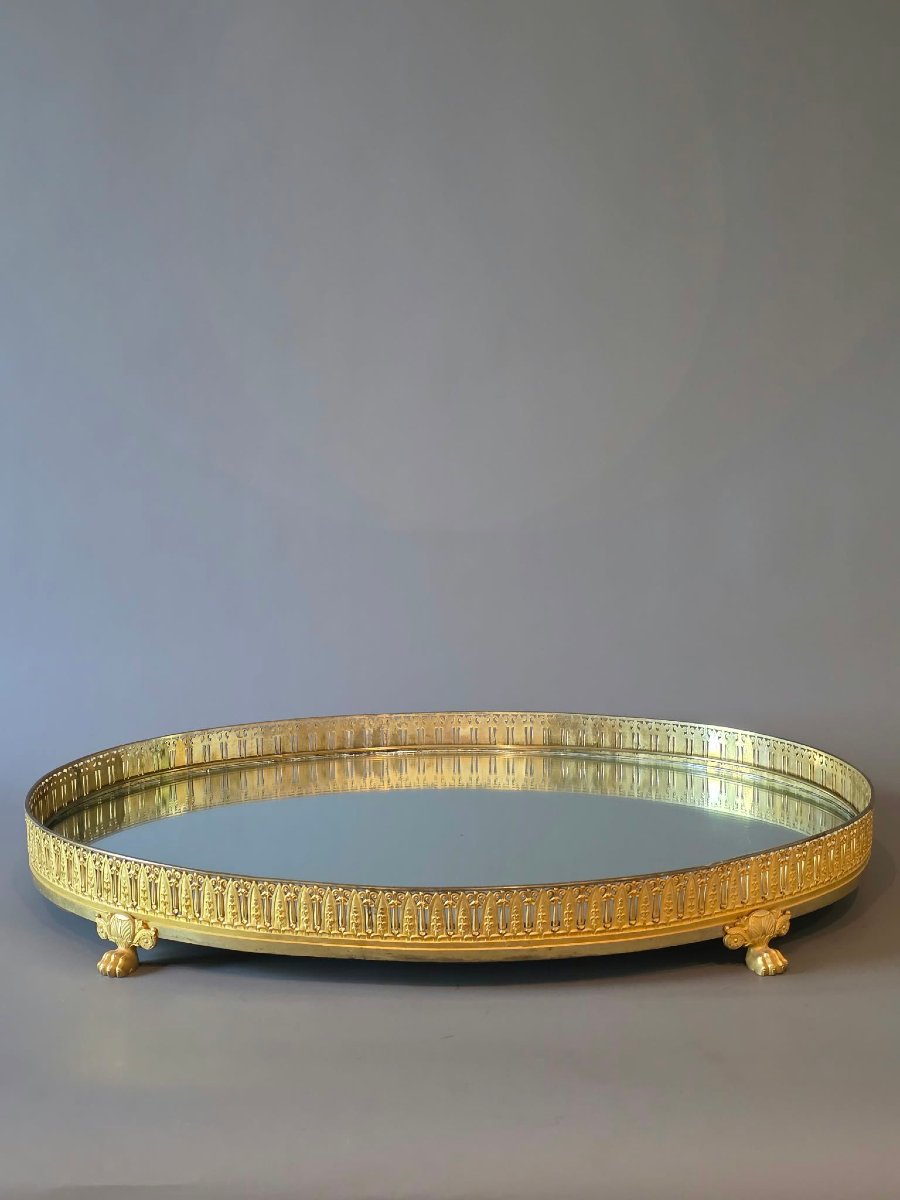 Large Bronze Centerpiece From The Empire Period, Attributed To Thomire. 71 Cm.-photo-4