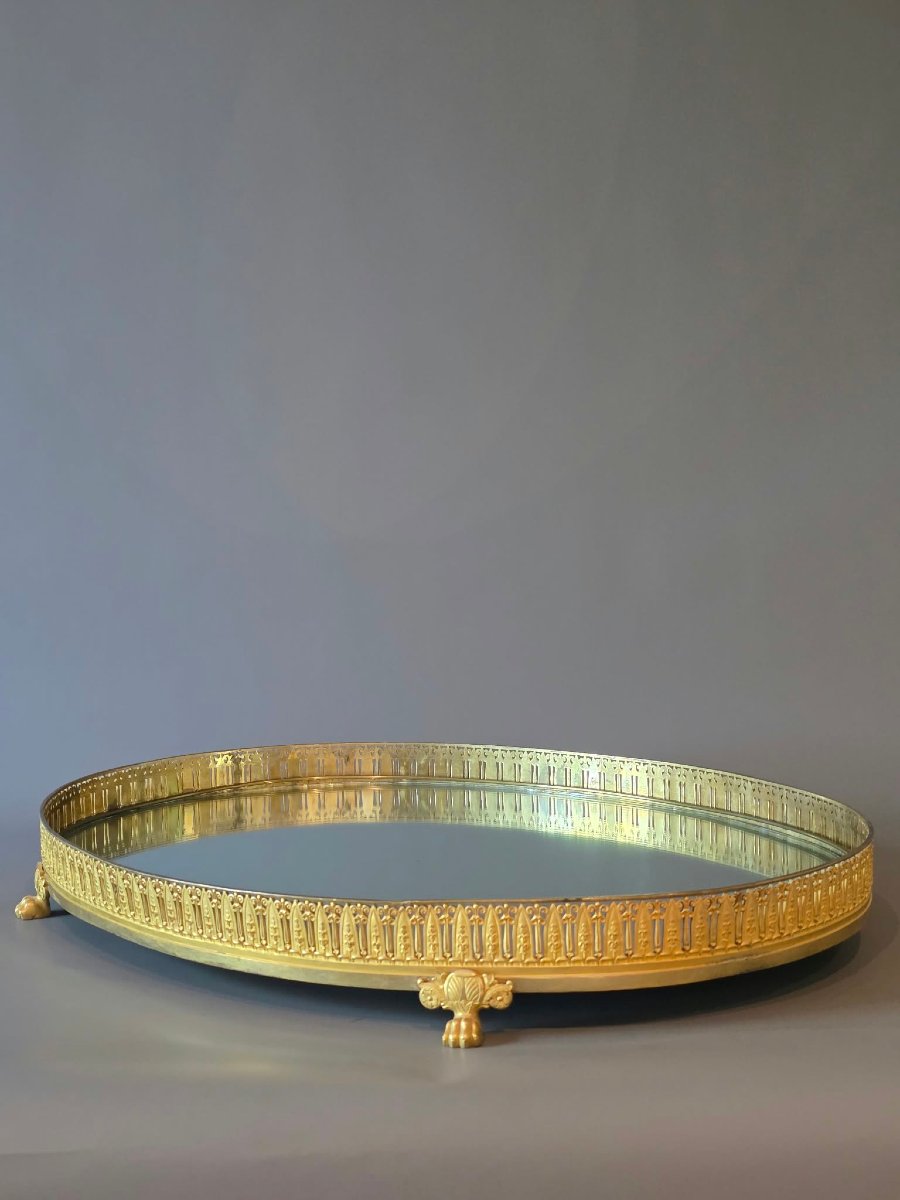 Large Bronze Centerpiece From The Empire Period, Attributed To Thomire. 71 Cm.-photo-2