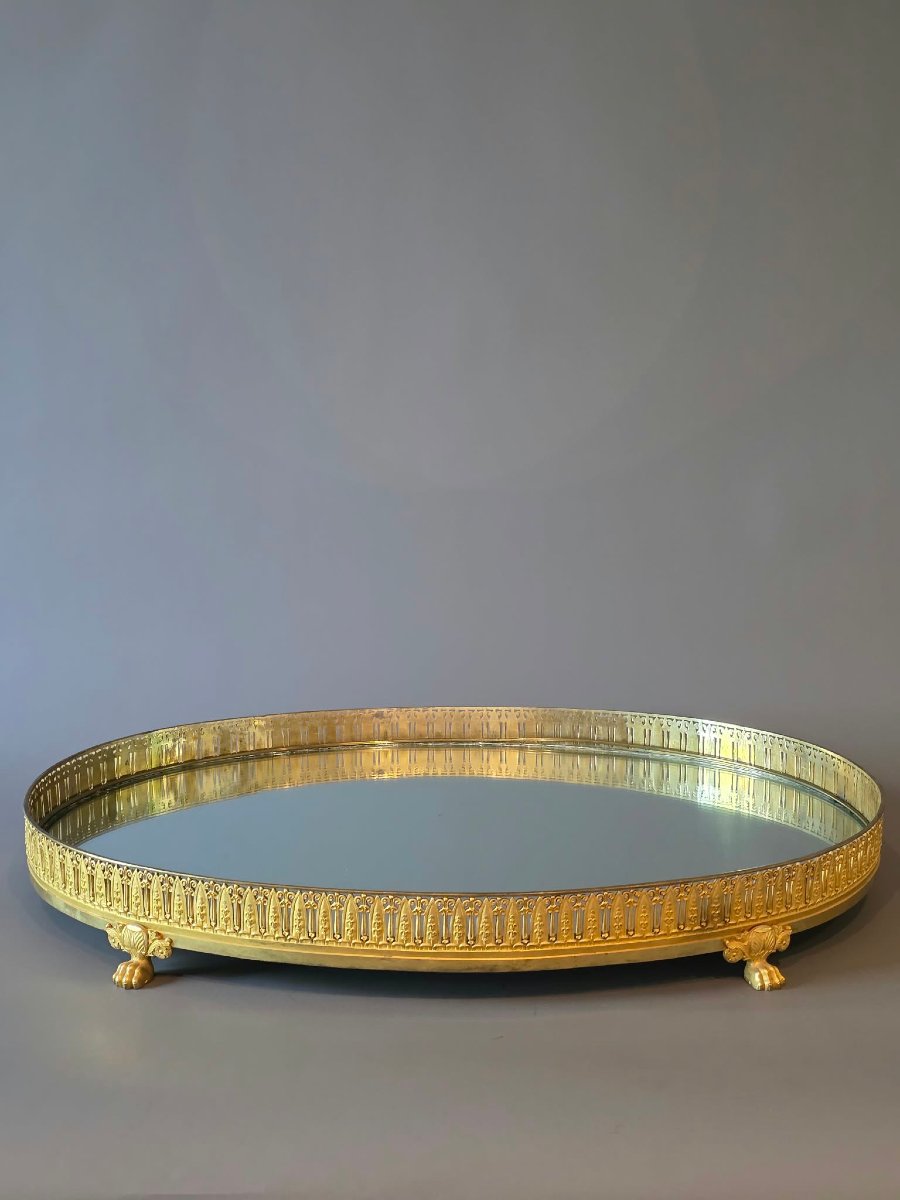 Large Bronze Centerpiece From The Empire Period, Attributed To Thomire. 71 Cm.-photo-3