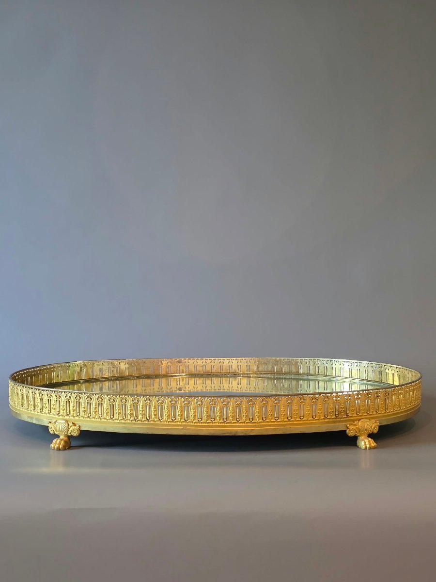 Large Bronze Centerpiece From The Empire Period, Attributed To Thomire. 71 Cm.-photo-5