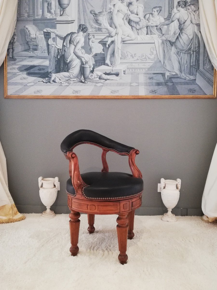 Jacob Georges Alphonse: Office Armchair With Revolving Seat, Circa 1830.