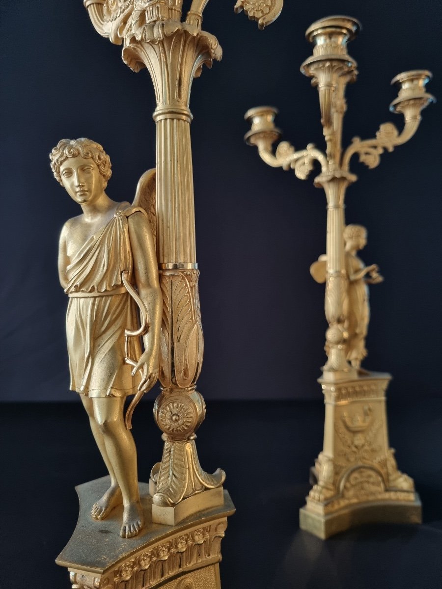 Claude Galle, Superb Pair Of Empire Period Candelabra.-photo-1