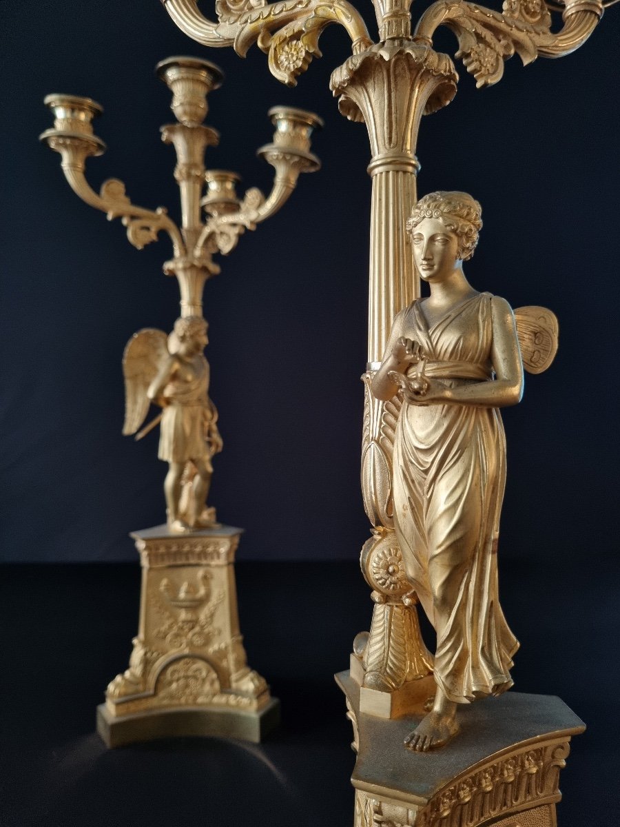 Claude Galle, Superb Pair Of Empire Period Candelabra.-photo-4