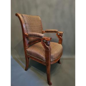 Jacob Frères, Etruscan Armchair Stamped From The Consulate Period, 1800