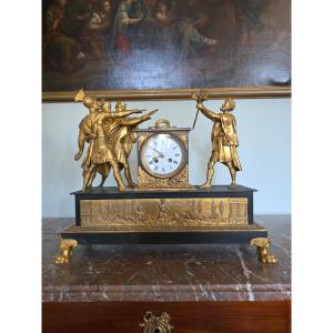 Pendule, Le Serment des Horaces, époque Empire.