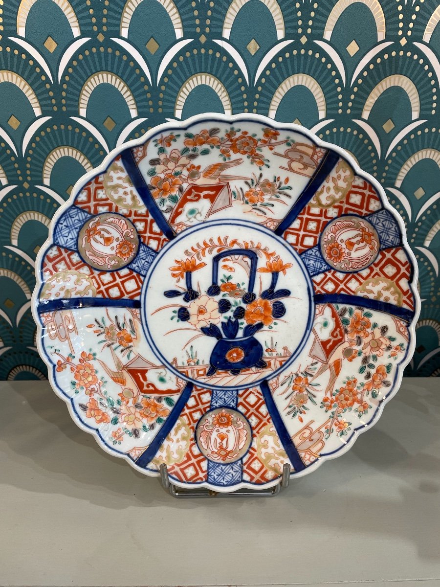 Ancienne Assiette En Porcelaine Imari Japon Epoque XIX Eme Siècle