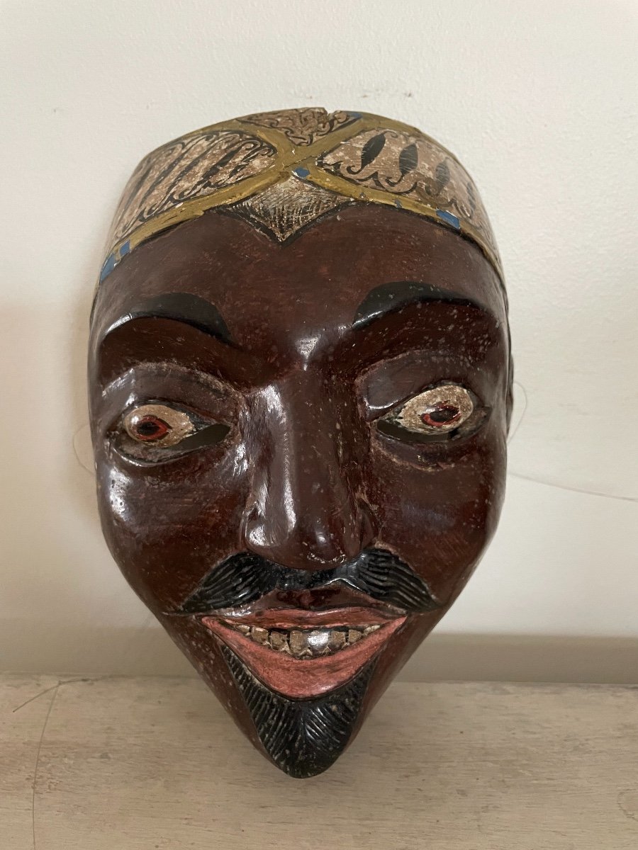 Old And Original Carnival Or Theater Mask, Probably Tyrol Around 1900