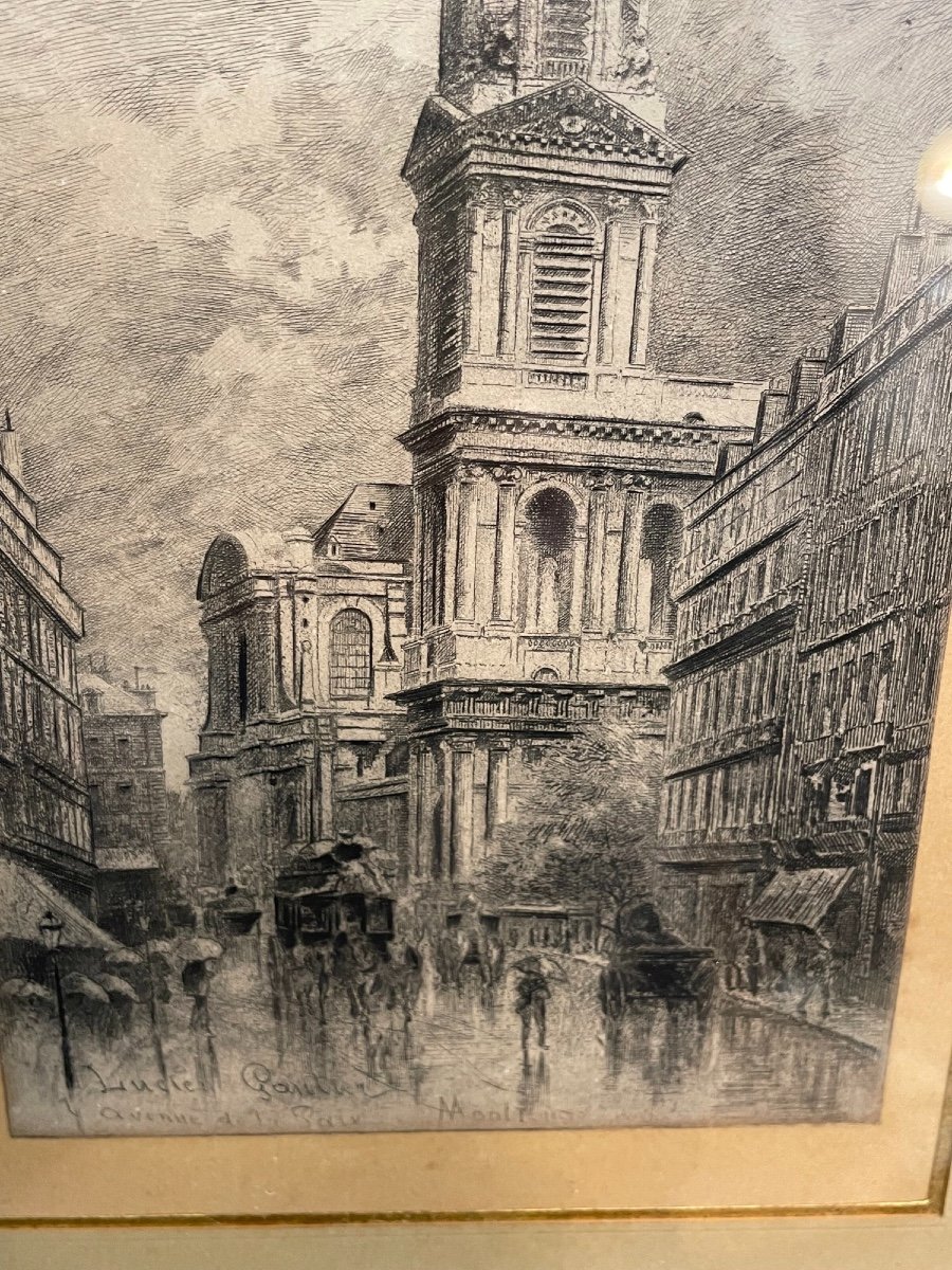 Ancien Dessin Orignal De Lucien Gautier : Avenue De La Paix Montrouge Paris Fin XIX Eme tableau-photo-1