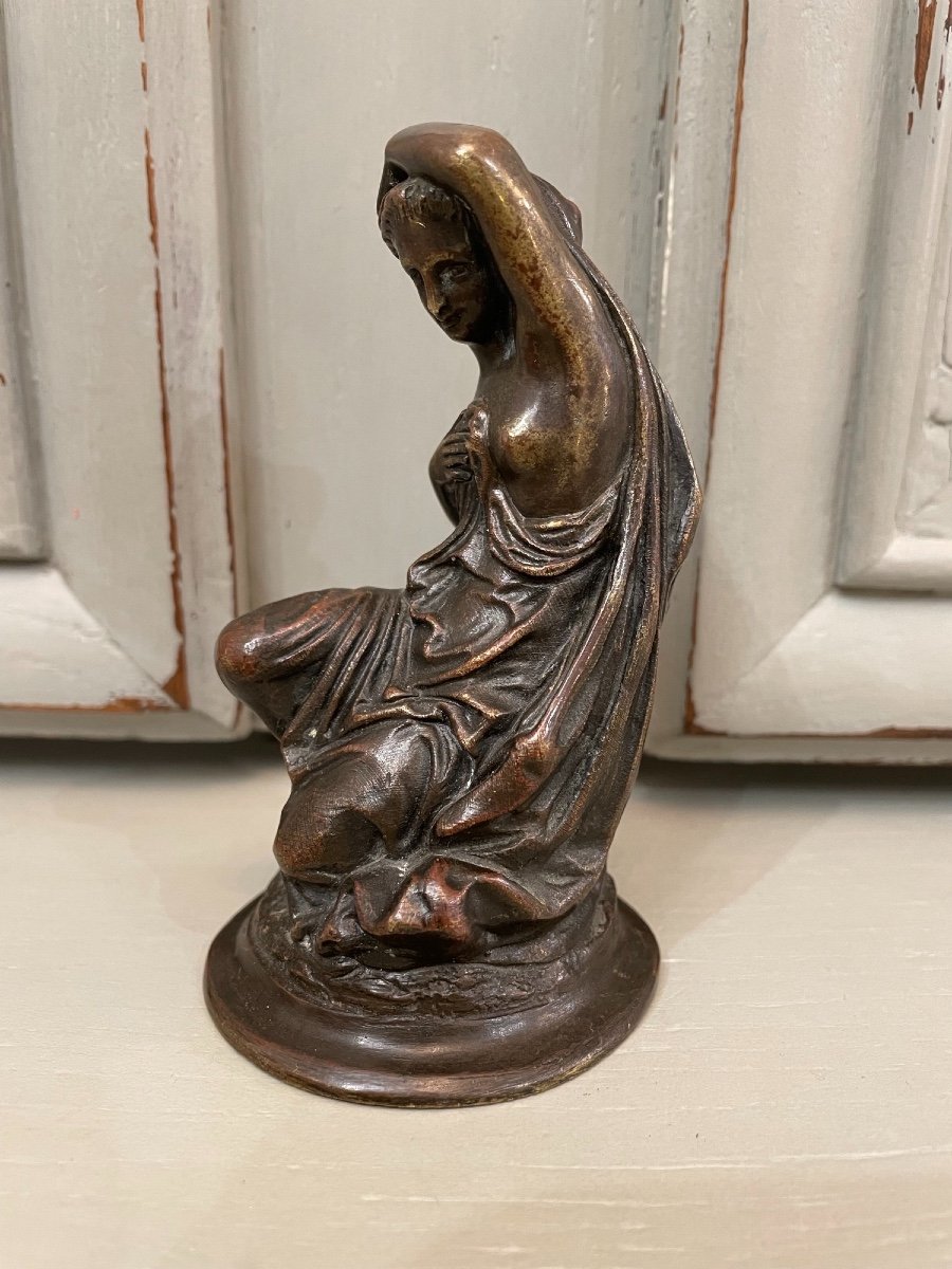 Old Small Bronze Showcase Venus In The Bath, XIXth Century, Statue Sculpture Curiosity-photo-1