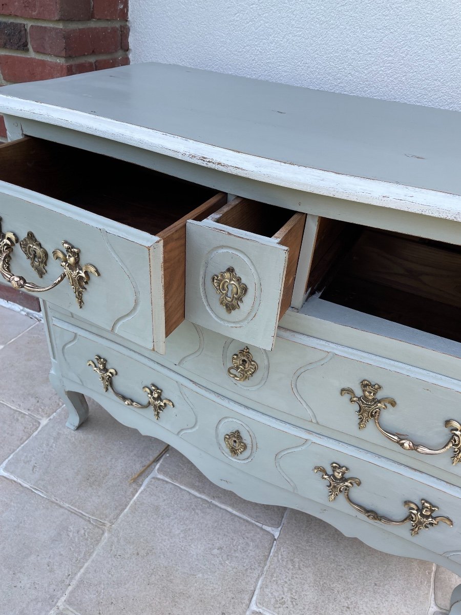 Ancienne petite Commode Louis XV Galbée En Chene Patiné, Début Du XX Eme-photo-3
