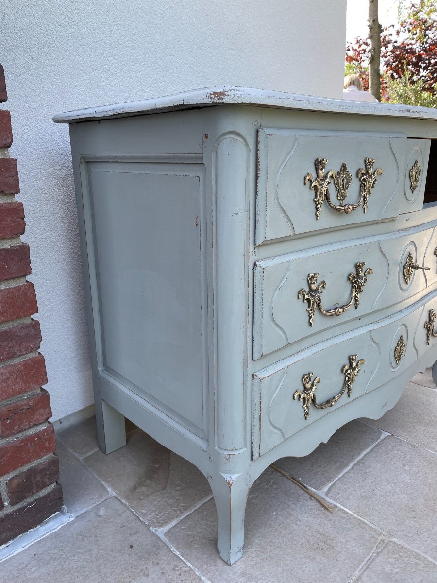 Ancienne petite Commode Louis XV Galbée En Chene Patiné, Début Du XX Eme-photo-8