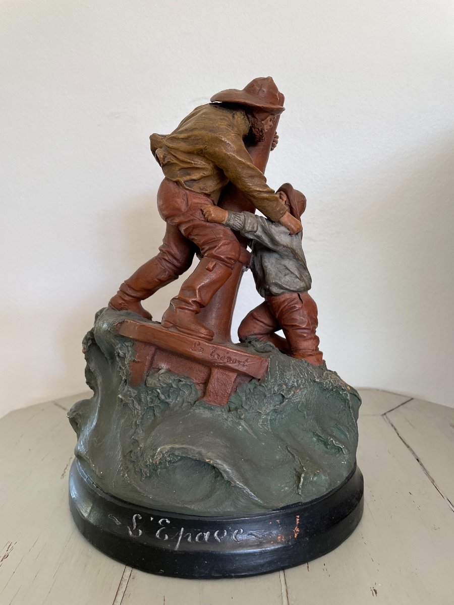 Old And Imposing Terracotta Seaside By Hanne Circa 1900 Souvenir Le Treport