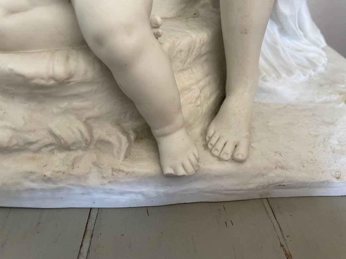 Grand Biscuit De Porcelaine En Sèvres d'Après Boizot Venus Et Cupidon XIX ème-photo-7