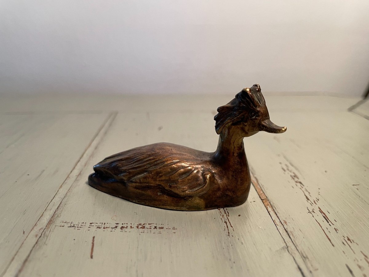 Petit Oiseau En Bronze Dans Le Goût Des Bronzes De Vienne Debut XX Eme Bronze Statue Animalier-photo-1