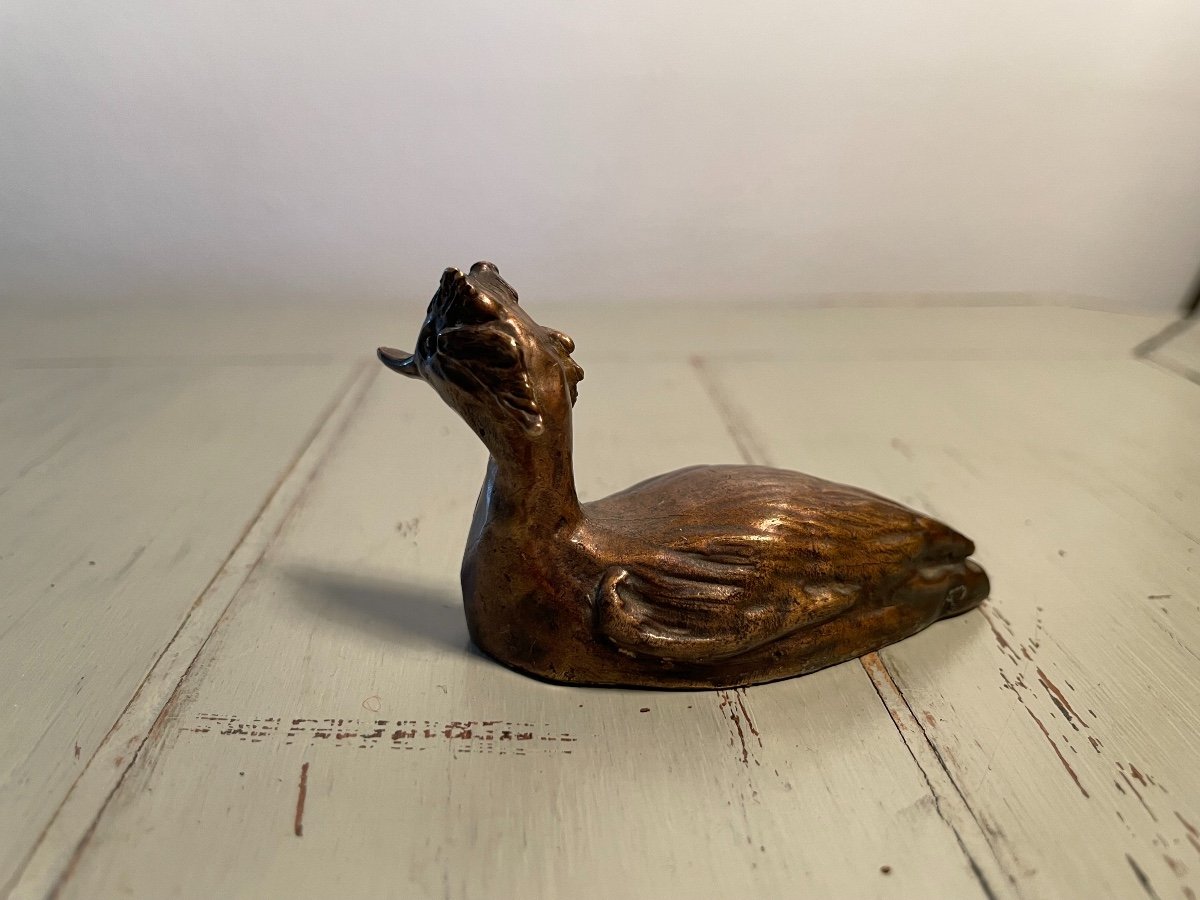 Small Bronze Bird In The Taste Of Vienna Bronzes Early 20th Century Bronze Animal Statue-photo-3