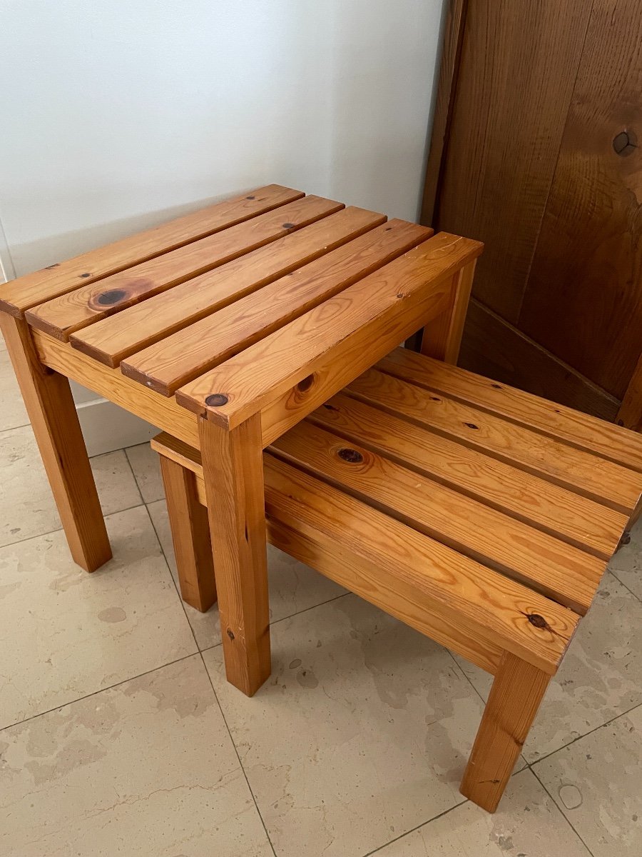 Vintage Esprit Coffee Table Cagette Station Design Late 20th Century