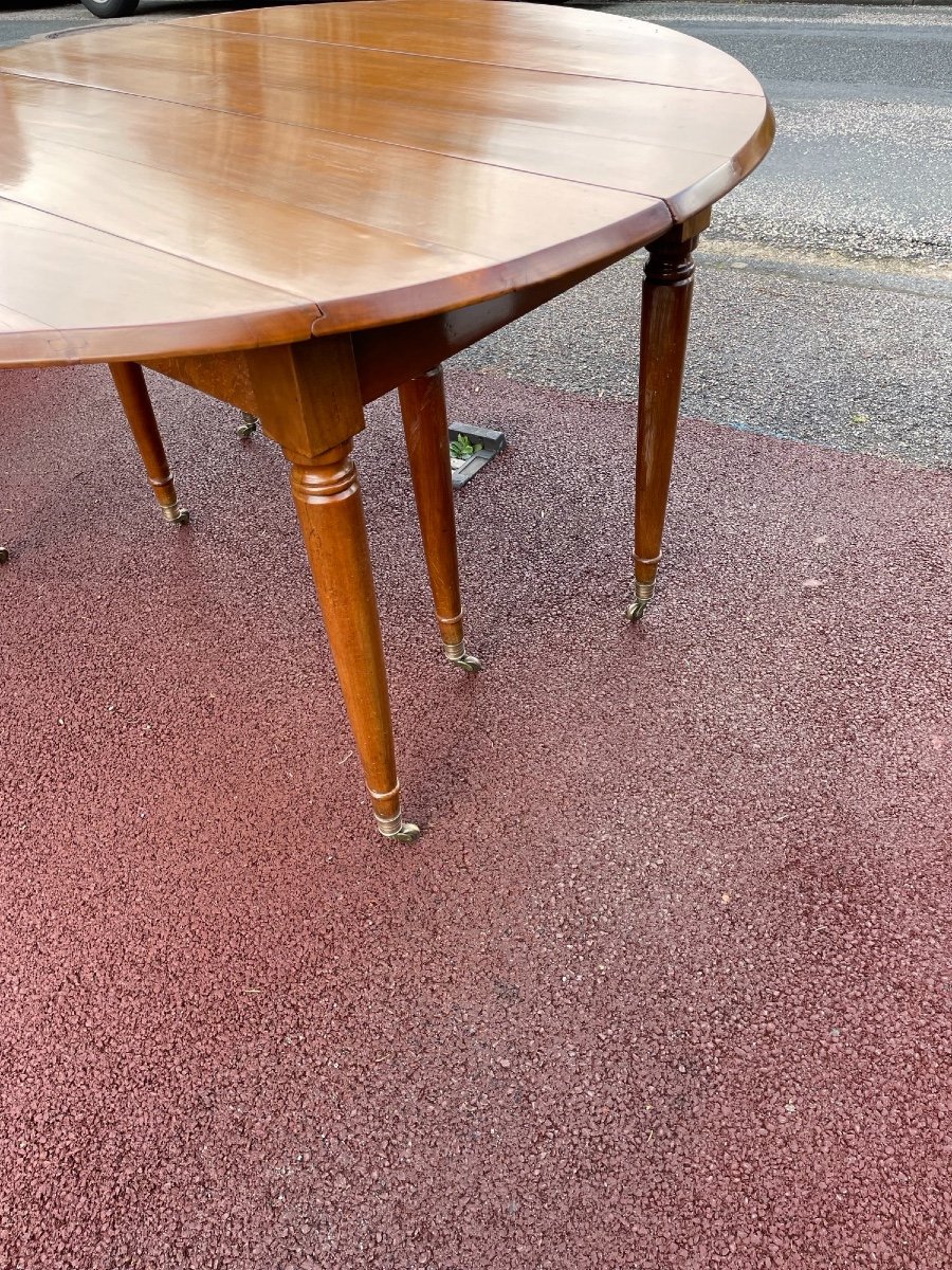 Old Table With 6 Legs In Mahogany Early 19th Century Spindle Leg Louis XVI Directory-photo-1