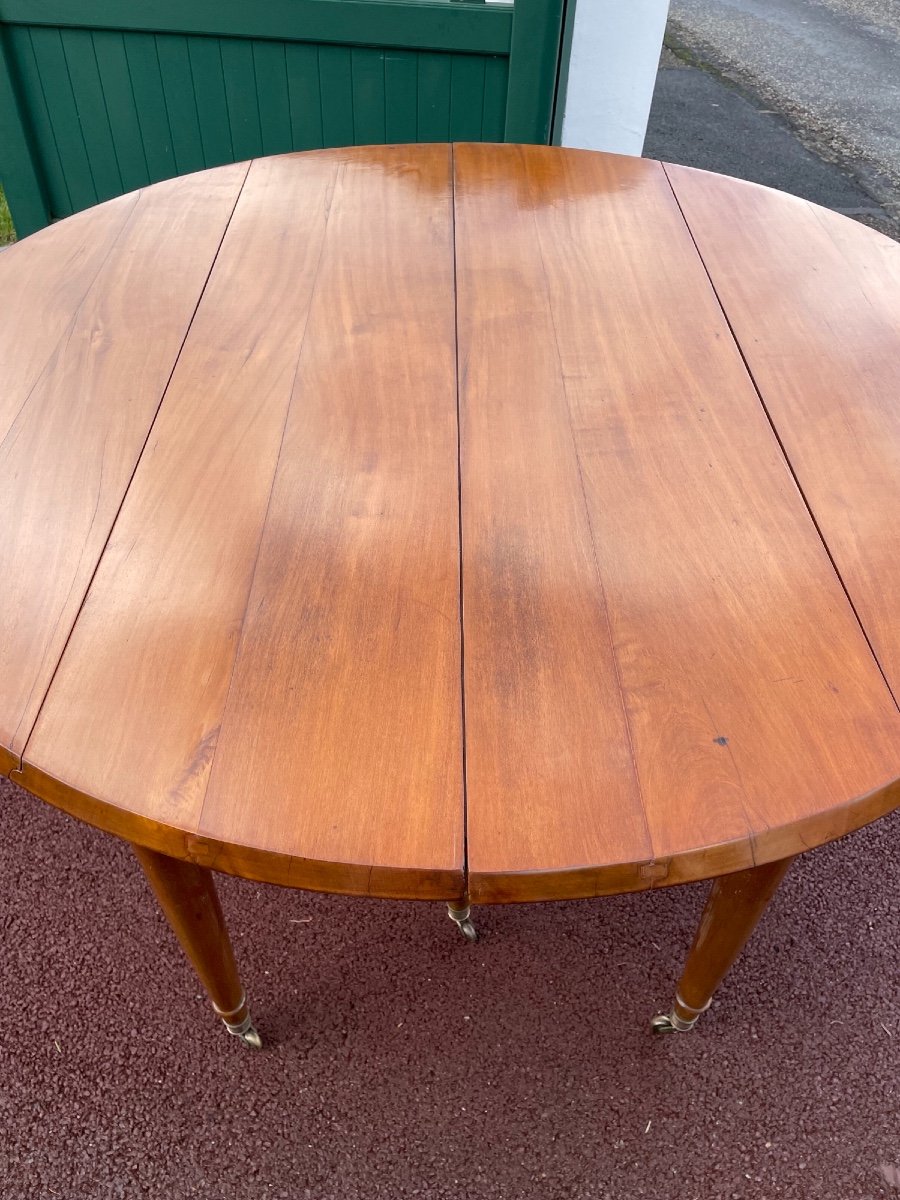 Old Table With 6 Legs In Mahogany Early 19th Century Spindle Leg Louis XVI Directory-photo-2