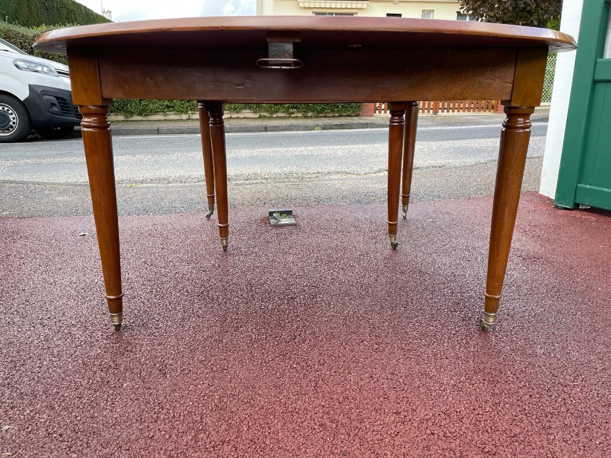 Old Table With 6 Legs In Mahogany Early 19th Century Spindle Leg Louis XVI Directory-photo-8