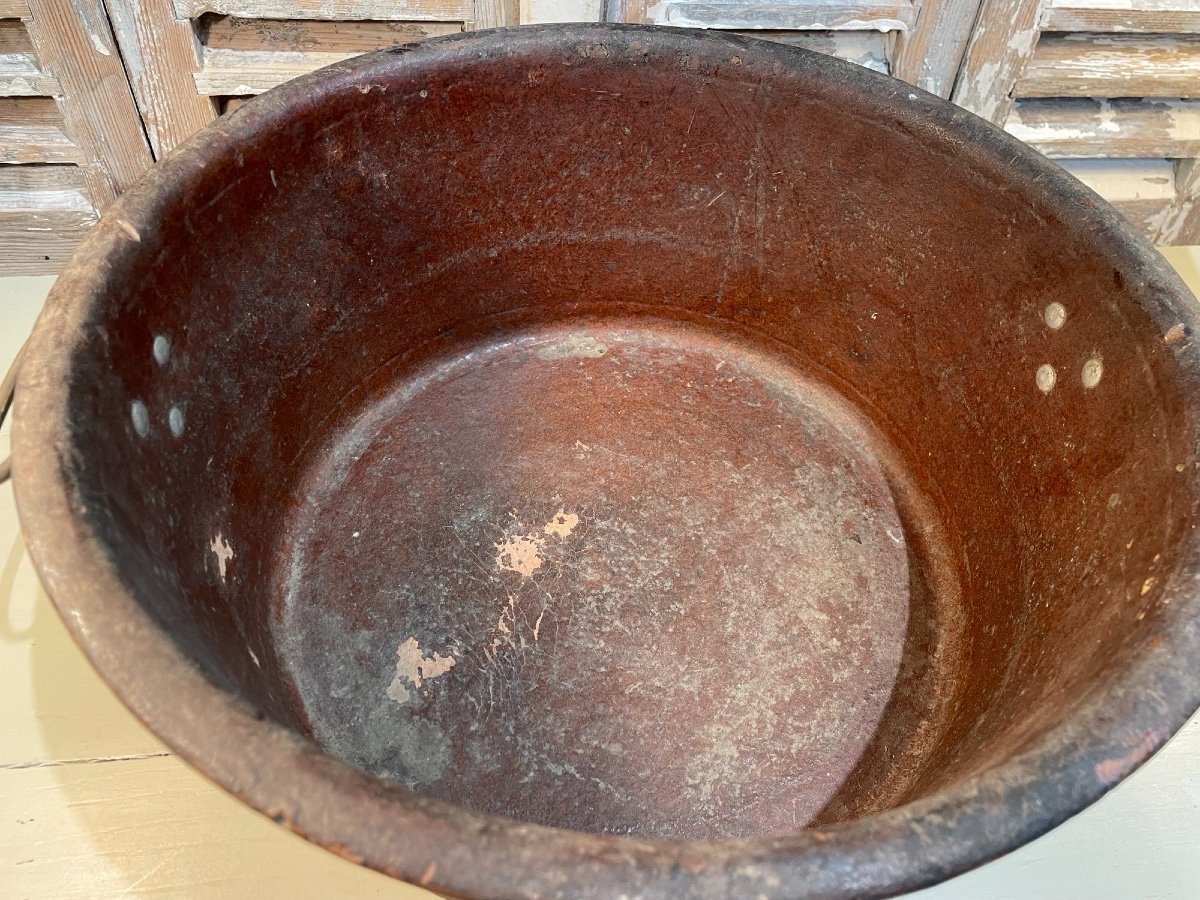 Old Cooler, Leather Basin Early 19th Century Curiosity Bucket Basin-photo-2