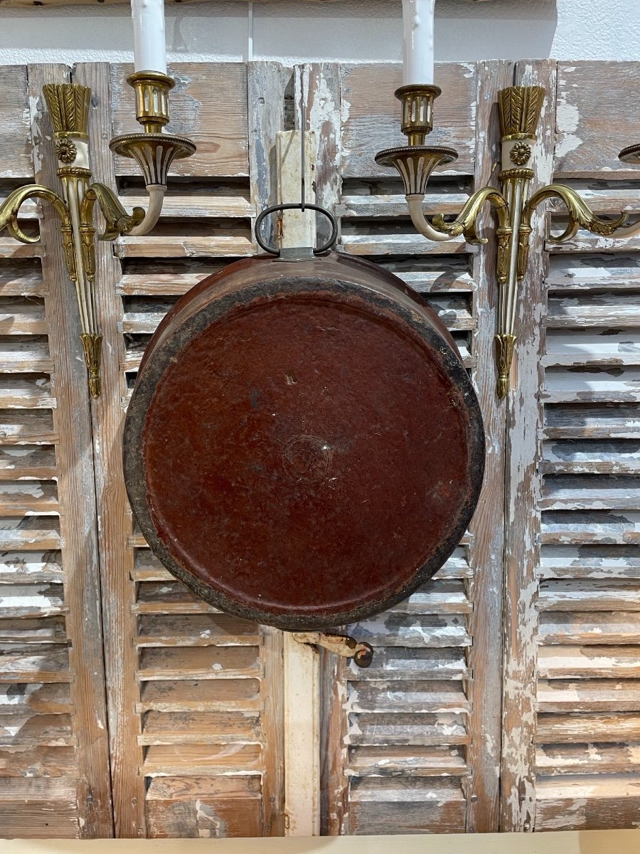 Ancien Rafraîchissoir, Bassine En Cuir Début Du XIX Eme Siècle Curiosité Seau Bassin -photo-3