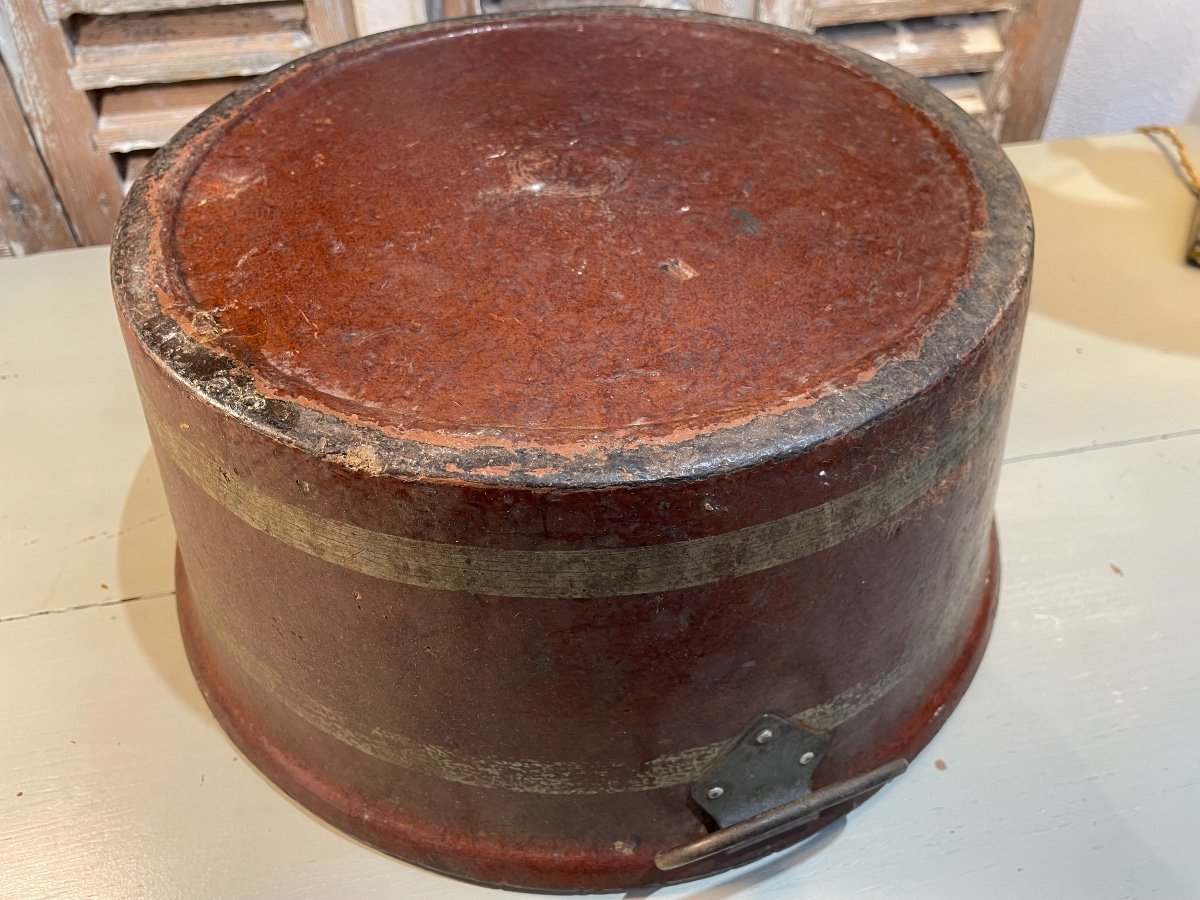 Old Cooler, Leather Basin Early 19th Century Curiosity Bucket Basin-photo-8