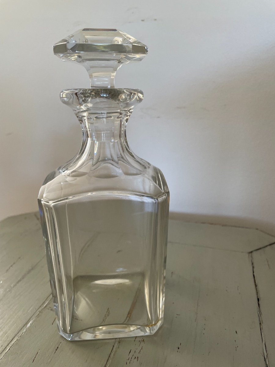 Ancienne Carafe à Whisky En Cristal De Baccarat Modèle Perfection Petit Format XX ème -photo-4
