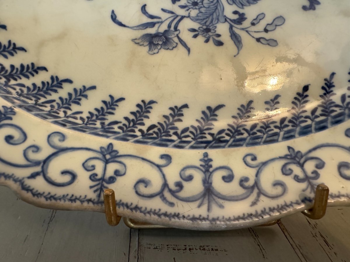 Ancien Plat En Porcelaine De Chine Qianlong Fin XVIII ème Siècle compagnie des Indes commande-photo-2