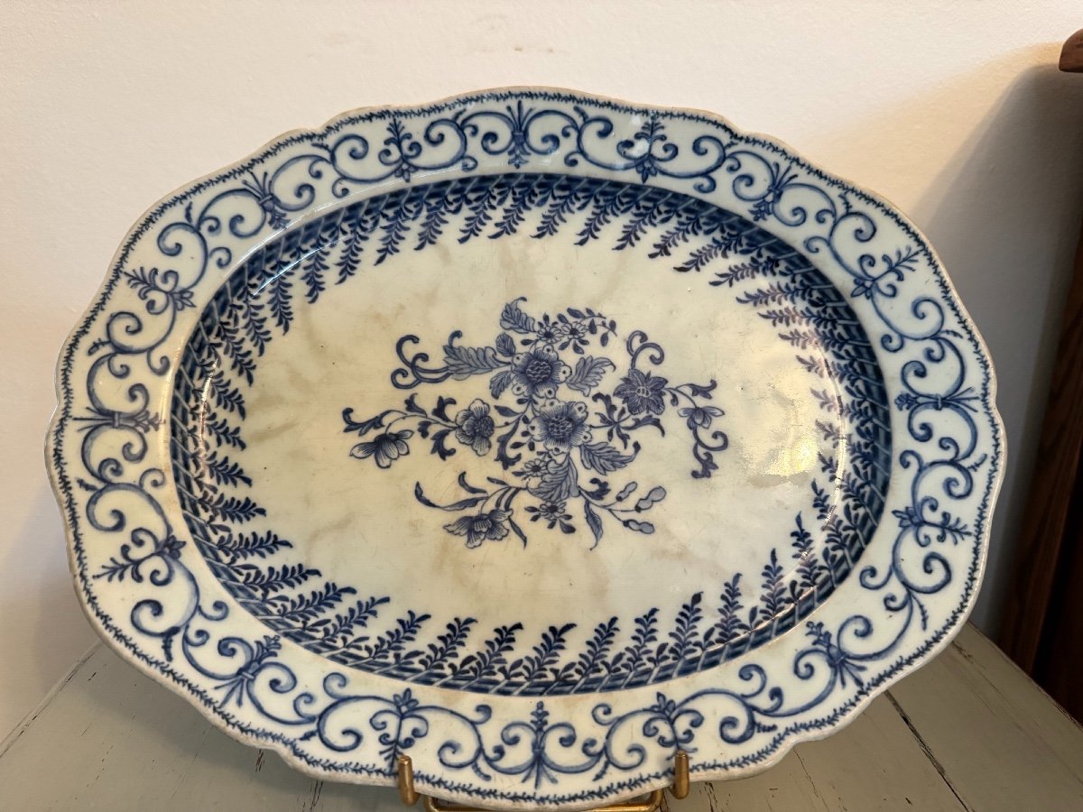 Ancien Plat En Porcelaine De Chine Qianlong Fin XVIII ème Siècle compagnie des Indes commande-photo-5