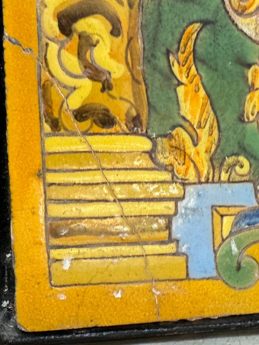 Ancien Autel De Façade En Faience Temple De Rue Début XX Eme école Espagnol Dévotion Religieux-photo-5