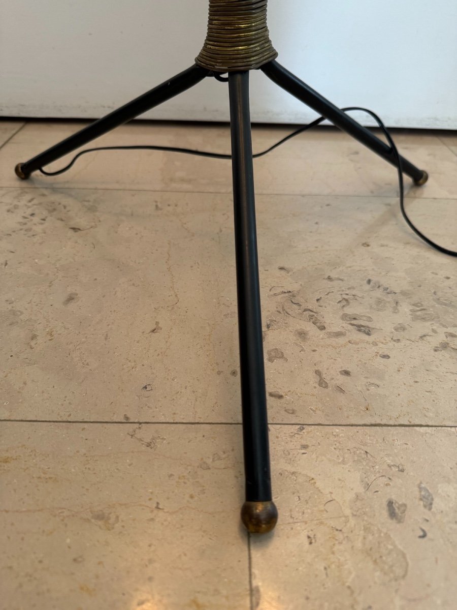 Ancien Lampadaire Tripode Par La Maison Lunel Années 50/60 Vintage XX ème-photo-4