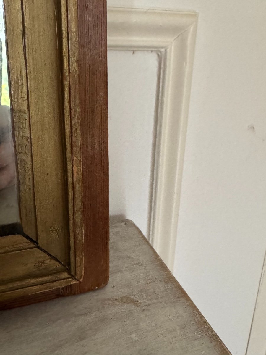 Ancien Petit Miroir De Boiserie Fin XVIII Eme Début XIX Eme-photo-3