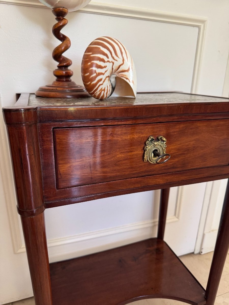 Ancienne Petite Table Volante En Acajou d'époque Louis XVI d' Appoint  Console Chevet XVIII ème-photo-2