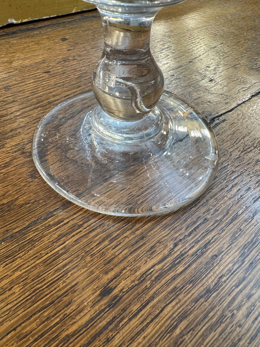 Ancien Verre  Gravé  Dit De Mariage Normand Epoque XIX Eme Souvenir De La Fête Grand Ballon-photo-5