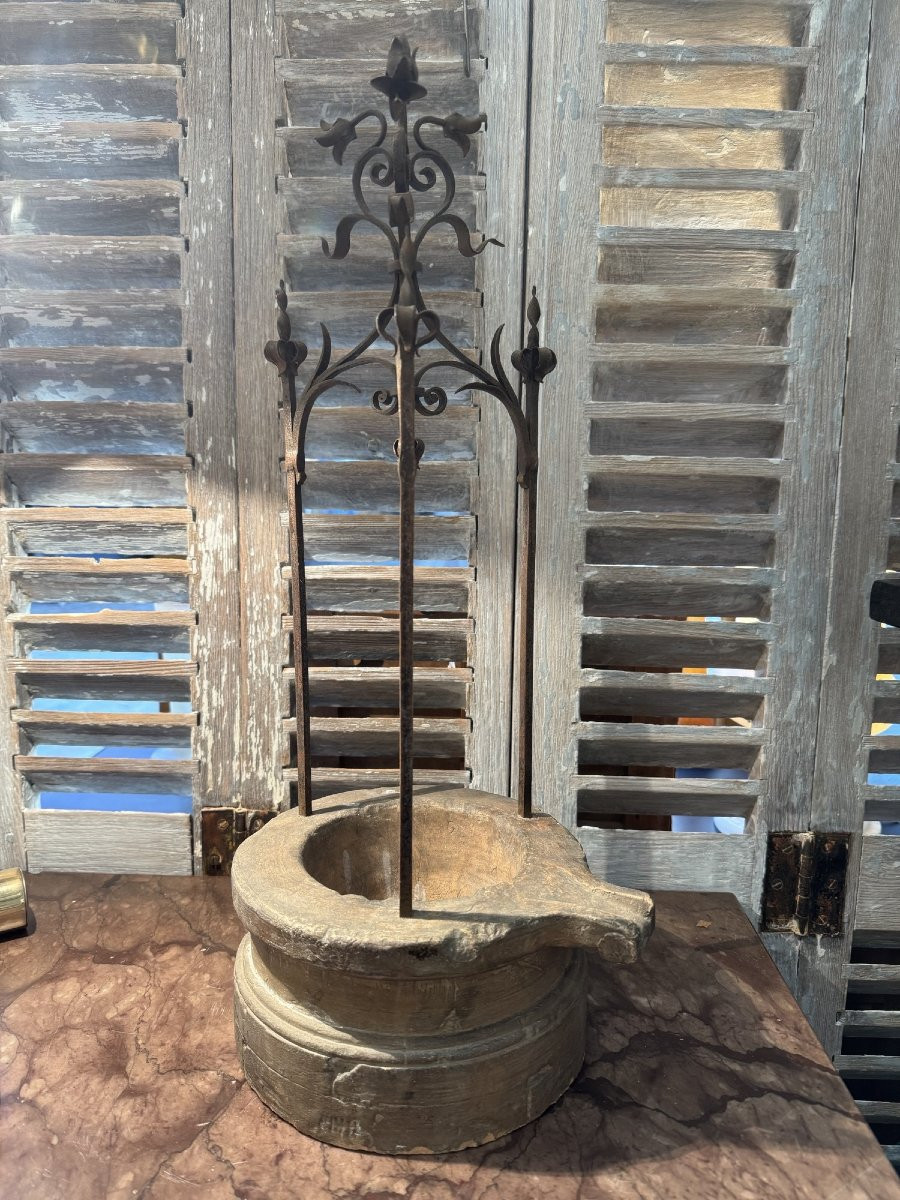 Ancienne Maquette d'Un Puit / Margelle Par J Loebnitz XIXeme Siecle Objet Maitrise Ou Magasin -photo-1