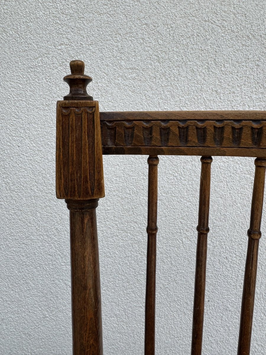 Ancienne Chaise Paillée XVIII Eme Siecle époque Louis XVI En Bois  Bonne Stabilité-photo-7